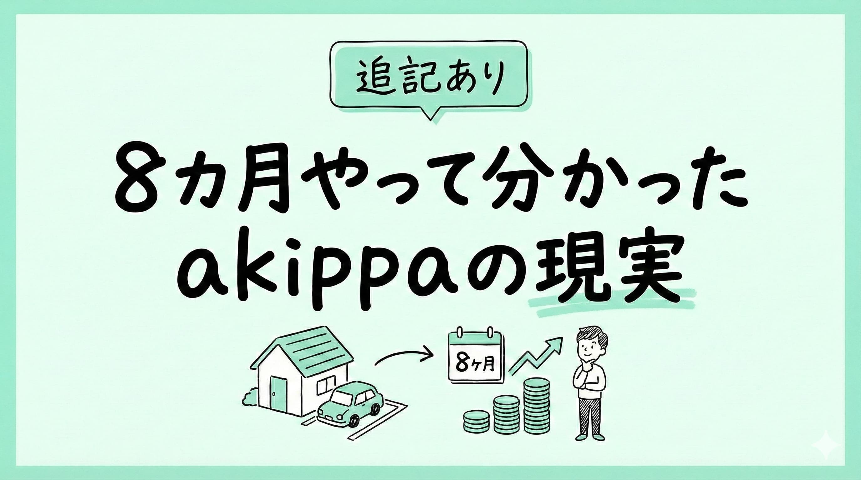 8カ月やって分かったakippaの現実。akippaオーナーが駐車場を8カ月貸して分かった実体験のアイキャッチ画像